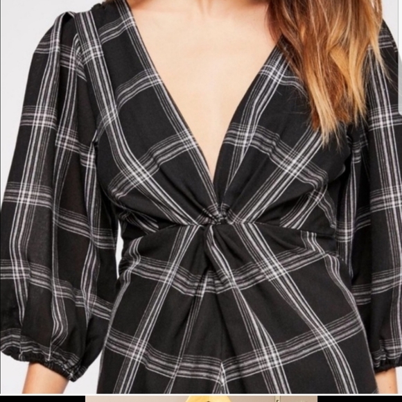 Free People Miss Molly Plaid Mini Dress - Picture 6 of 6